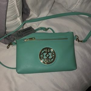 Teal small shoulder bag purse